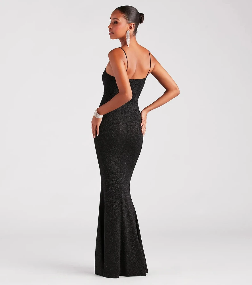 Ainsley Glittering Evening Gown