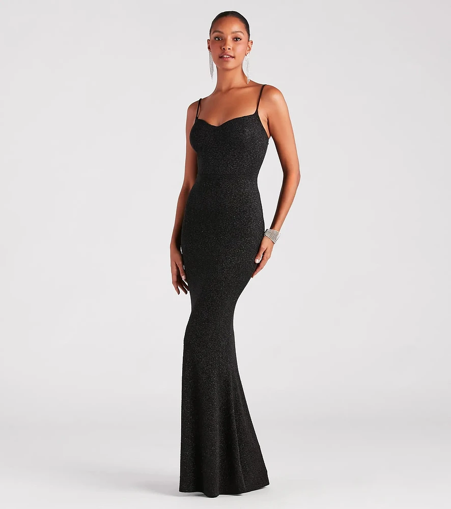 Ainsley Glittering Evening Gown