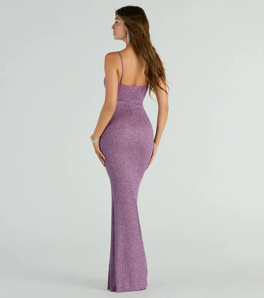 Ainsley Glittering Evening Gown