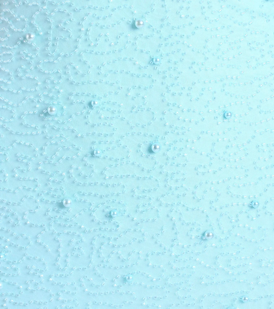 Calla Halter Mermaid Pearl Beaded Formal Dress