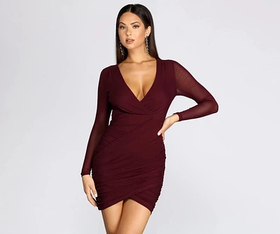 Miss Me Ruched Mini Dress