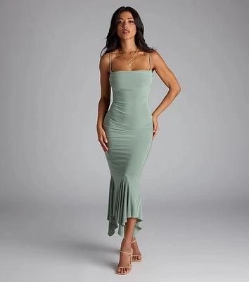 Stunning Silhouette Bodycon Midi Dress