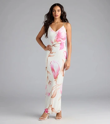 Lovely Look Floral Mesh Maxi Dress