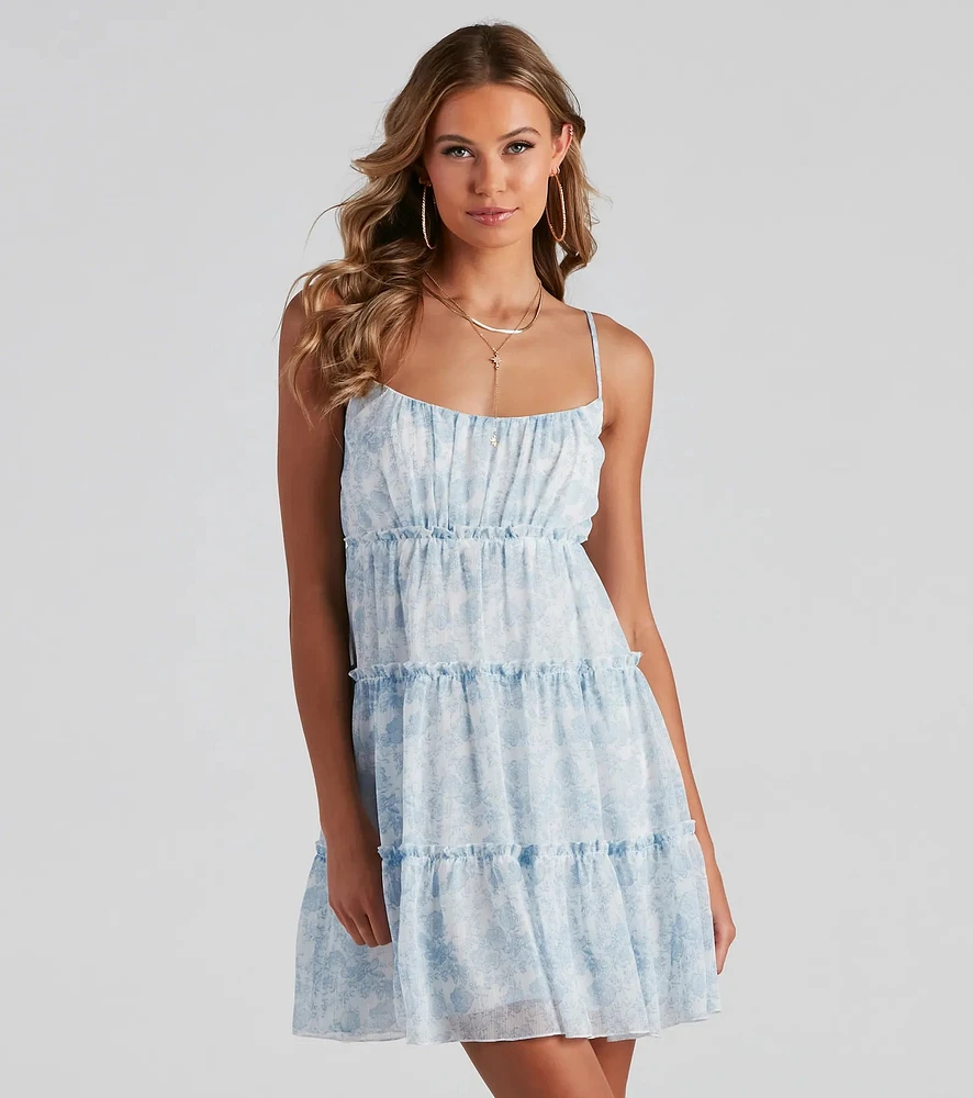 Sway With Me Floral Chiffon Dress