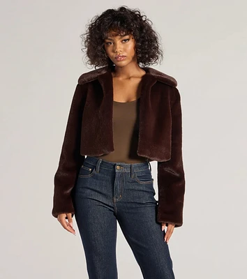 Looking Luxe Faux Fur Cropped Jacket