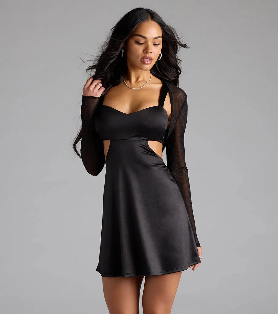 Party Glow Glitter Mesh Bolero