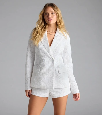 Chic Babe Eyelet Lace Blazer