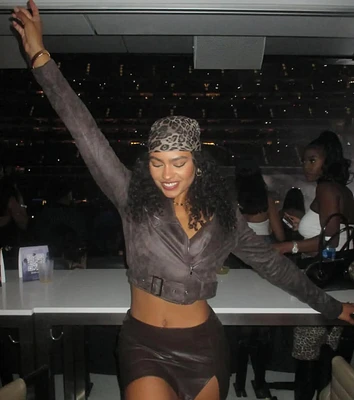 Cool Vibes Only Faux Suede Belted Moto Jacket