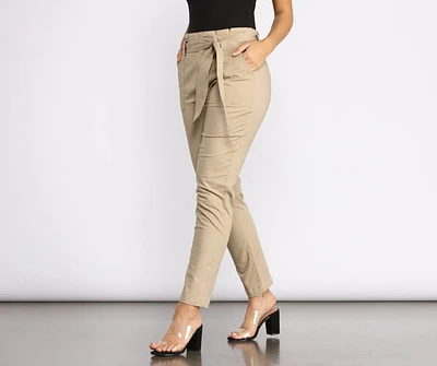 Belted and Chic Paperbag Pants