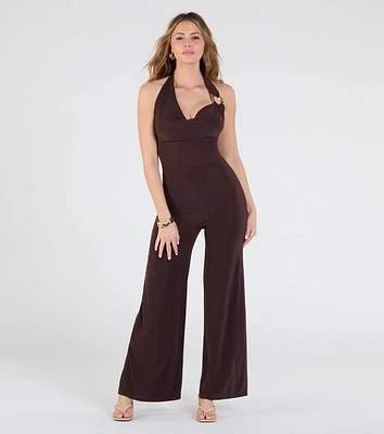 Dinner At Sunset Open Back Wide-Leg Jumpsuit