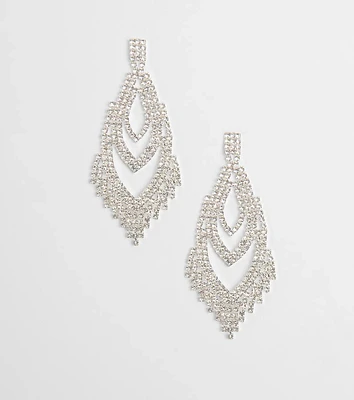 Forever Luxe Rhinestone Chandelier Earrings