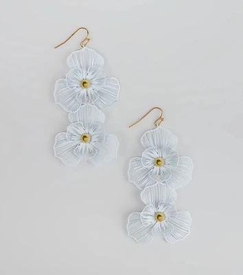 Whimsical Statement Flower Earrings