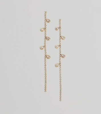 Sparkle Elegance Rhinestone Chain Earrings