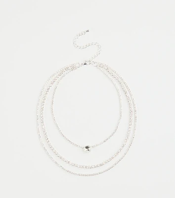 Chic Shine Rhinestone Layered Necklace