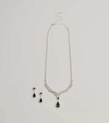 Exude Luxe Necklace And Earrings Set