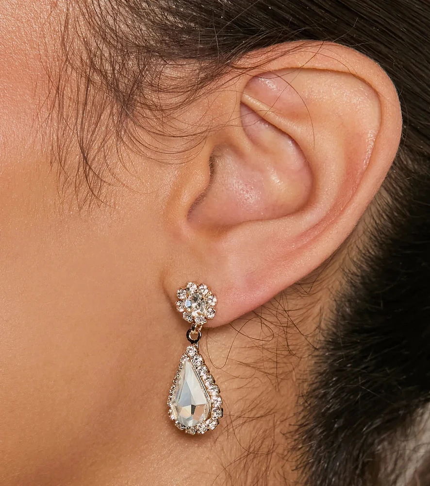 Luxe Look Gemstone Necklace And Earrings Set