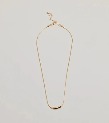 Dainty Luxe Bar Charm Necklace