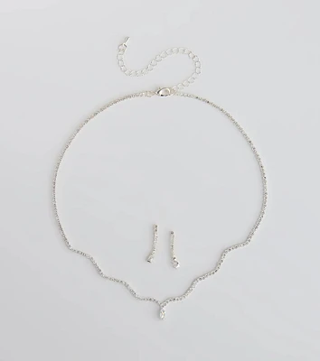 Major Gem Necklace And Earrings Set