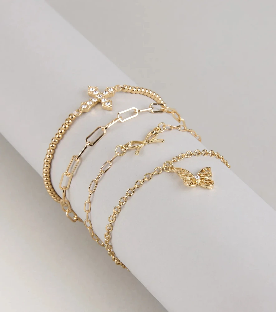 Sweet On Stack Four-Pack Bracelet Set