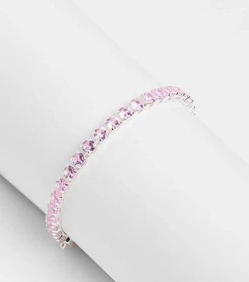 Glitzy Shine Cubic Zirconia Tennis Bracelet
