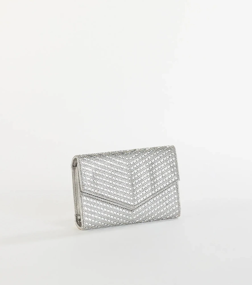 Let's Have A Toast Rhinestone Crossbody Wallet