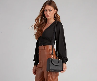 Work It Saffiano Mini Satchel Bag