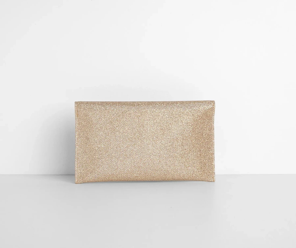 High Expectations Glitter Clutch