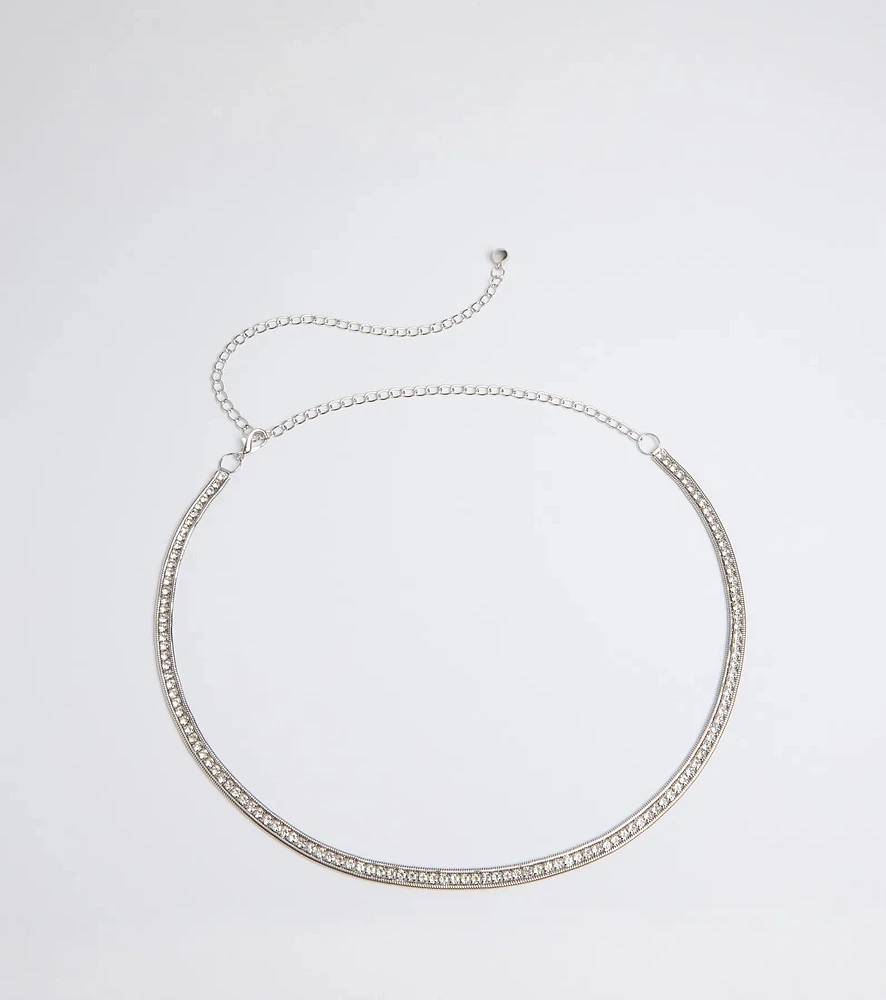 Main Attraction Rhinestone Chain Belt