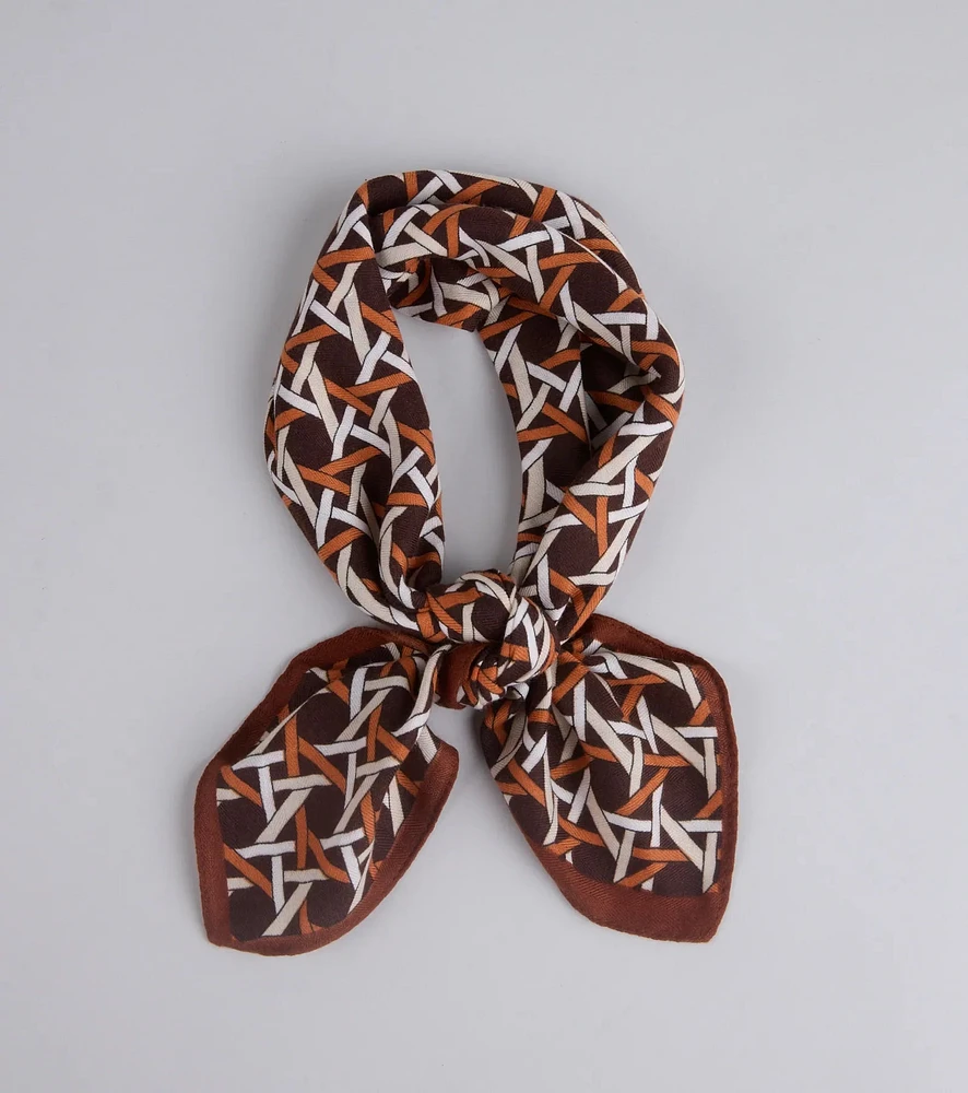 Cross The Line Printed Knit Scarf