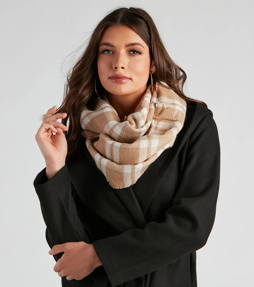 Keep It Neutral Plaid Scarf