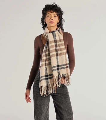 Play On Plaid Blanket Scarf