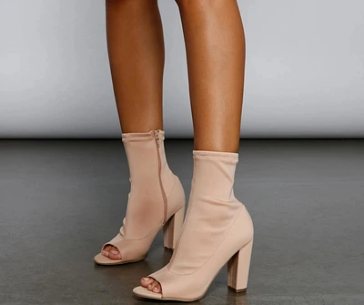 Major Style Moment Peep Toe Booties