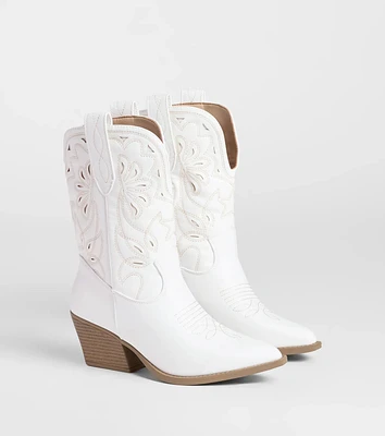 Saddled Up Western Embroidered Cowboy Boots