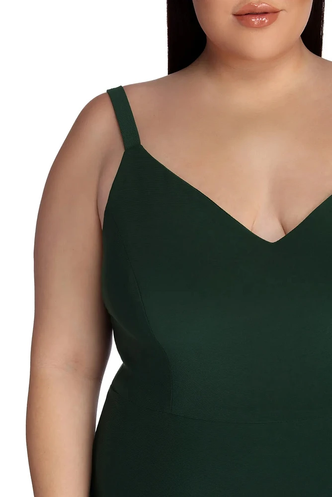 Plus Addie Formal High Slit Dress