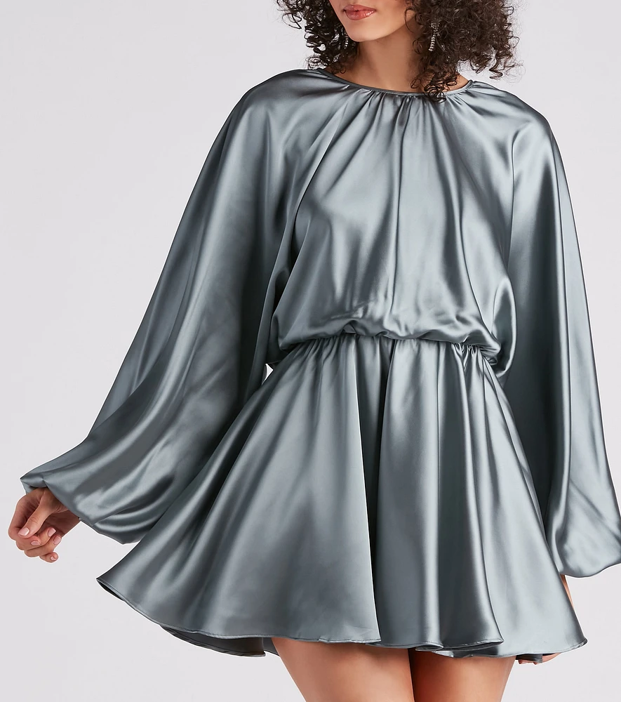 Nancy Formal Satin Short Dress