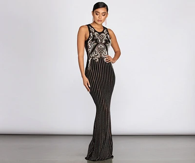 Deleah Formal Sleeveless Pearl Dress