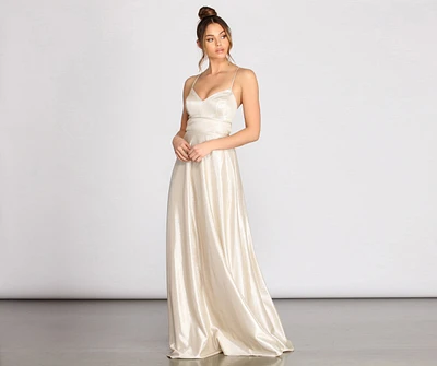 Gayle Metallic A-Line Dress