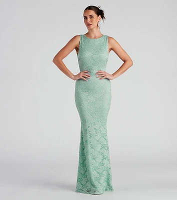 Emery Sleeveless Lace Formal Dress