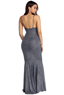 Sara Sleeveless Glitter Mermaid Dress