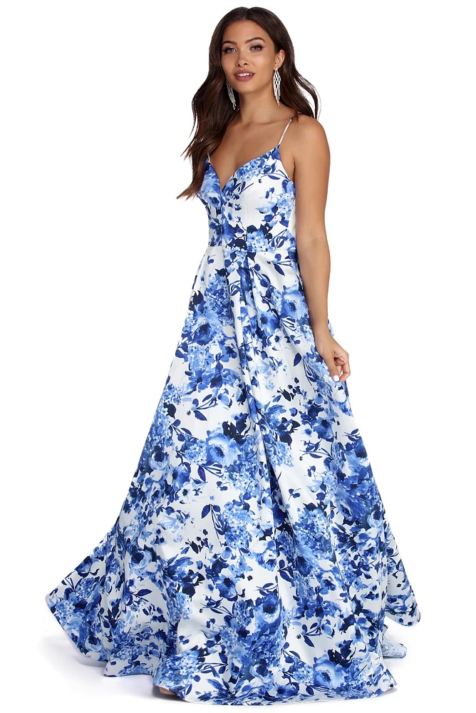 Amora Floral Ball Gown Dress