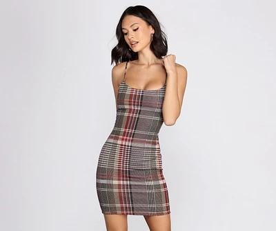 Check Plaid Mini Dress