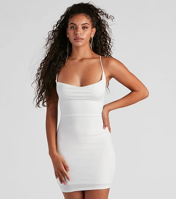 Chic Details Strappy Back Mini Dress