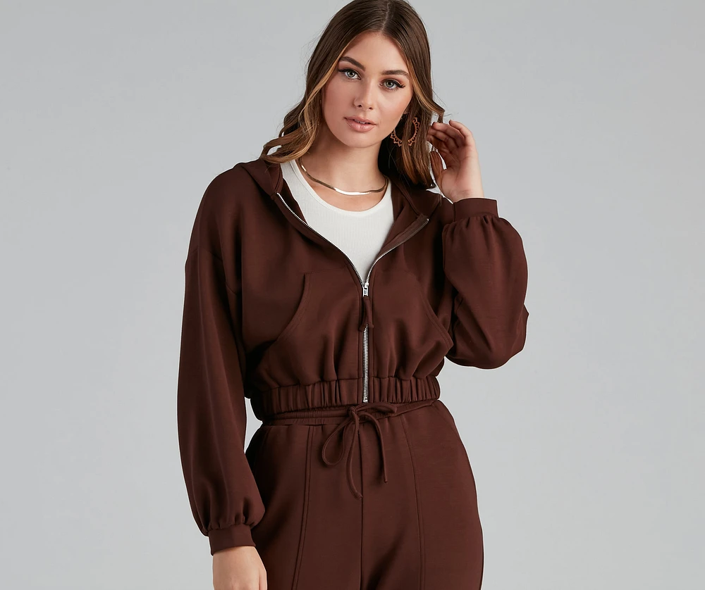 Trendsetting Babe Zip-Up Hoodie