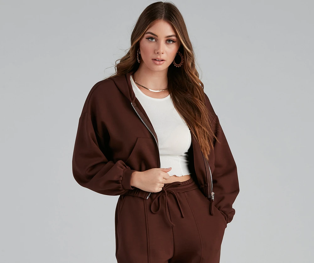 Trendsetting Babe Zip-Up Hoodie