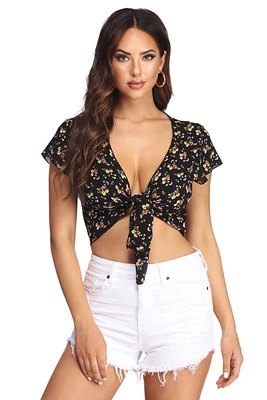 Sweet Floral Crop Top