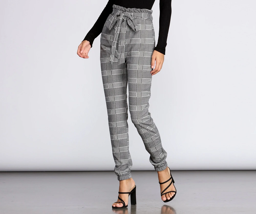 Keep It Check Paper Bag Joggers