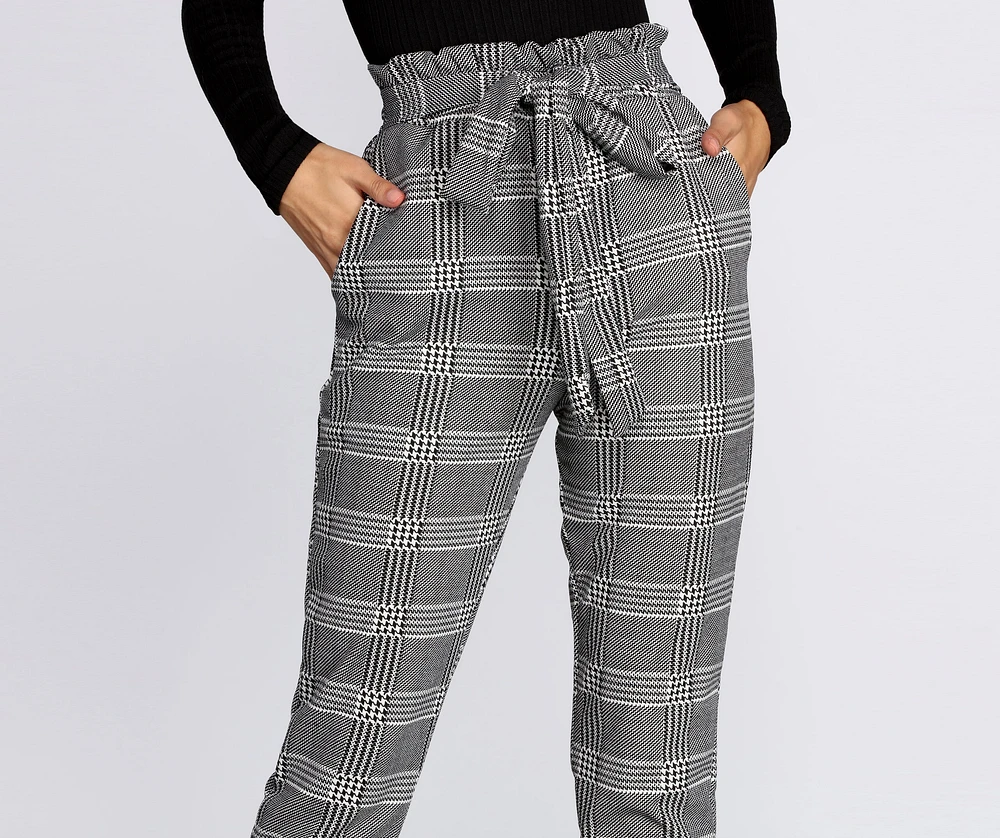 Keep It Check Paper Bag Joggers