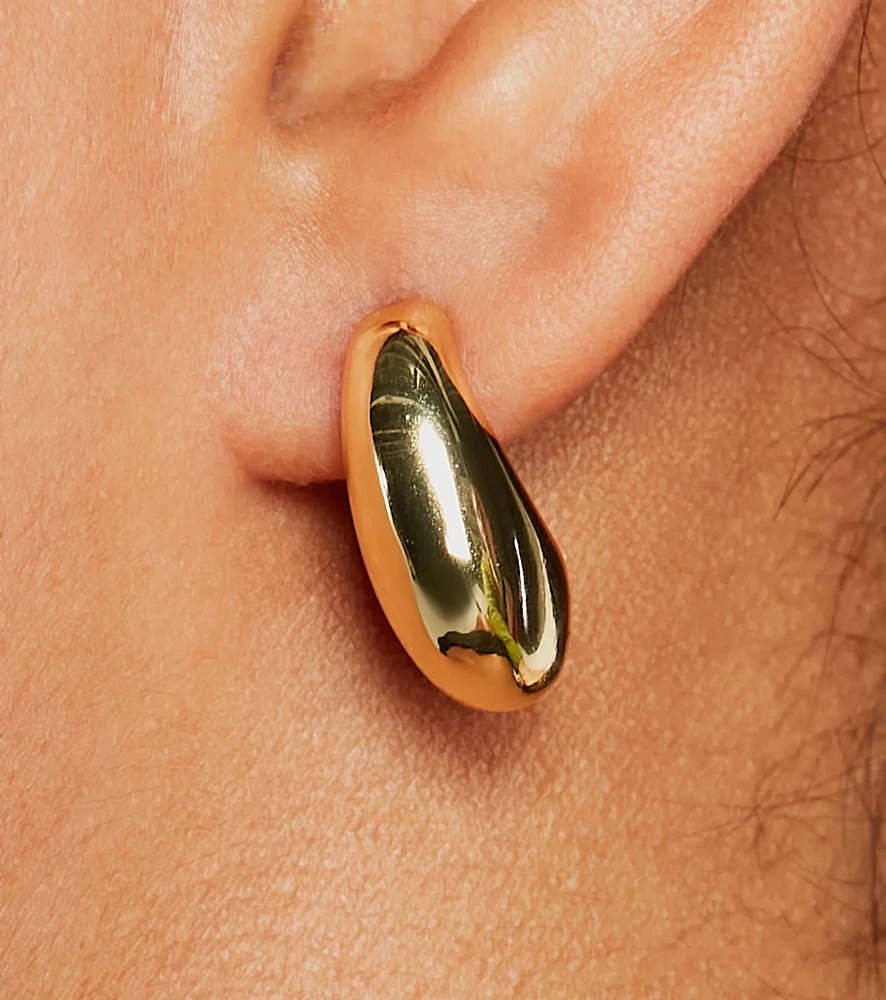 Sleek Shine 14K Gold Plated Mini Hoop Earrings