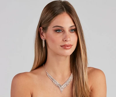 Luxe Beauty Necklace And Earrings Set