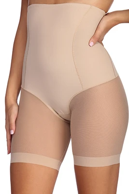 High Waist Sheer Shaper Shorts